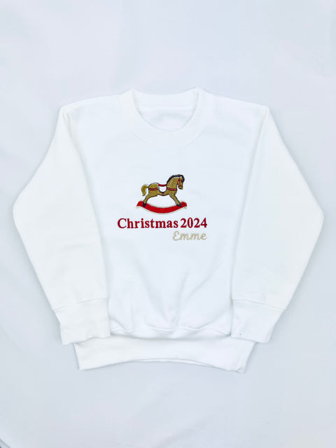 Rocking Horse Sweatshirt - EMBROIDERED-