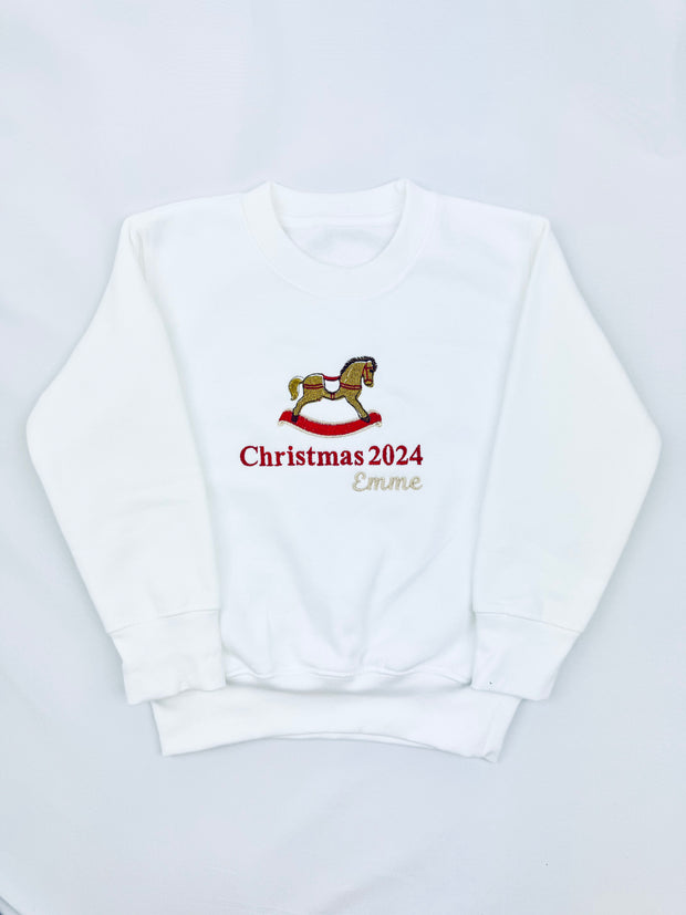 Rocking Horse Sweatshirt - EMBROIDERED-