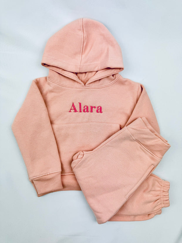 Name Hoodie & Joggers Set - Embroidered -