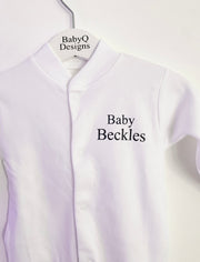 Baby Name/Surname Sleepsuit