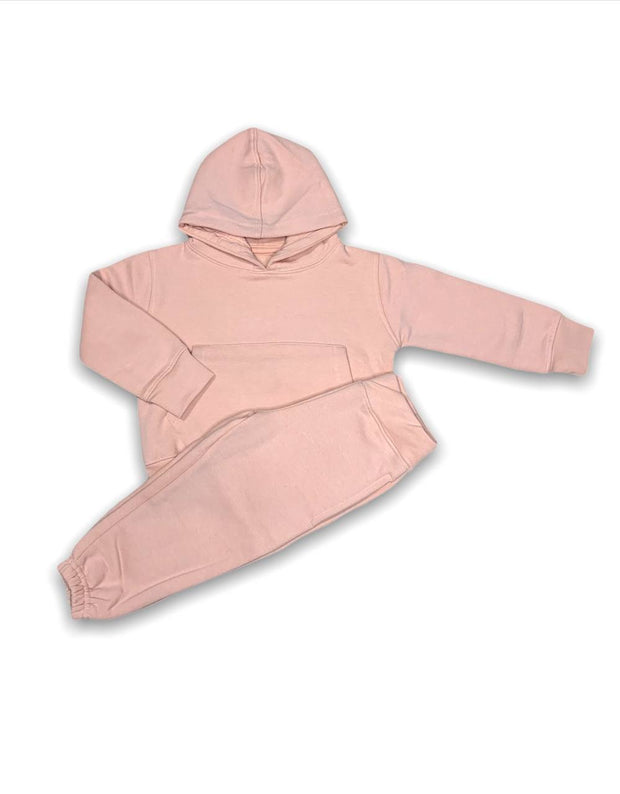 Pink Pull-on Hoodie with Fleece Joggers