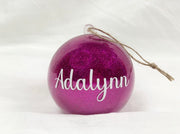 Personalised Christmas Glitter Bauble